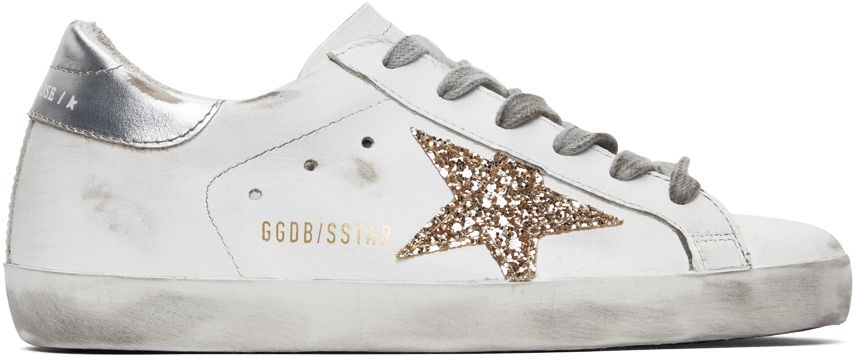 SSENSE Exclusive White  & Silver Superstar Sneakers | SSENSE