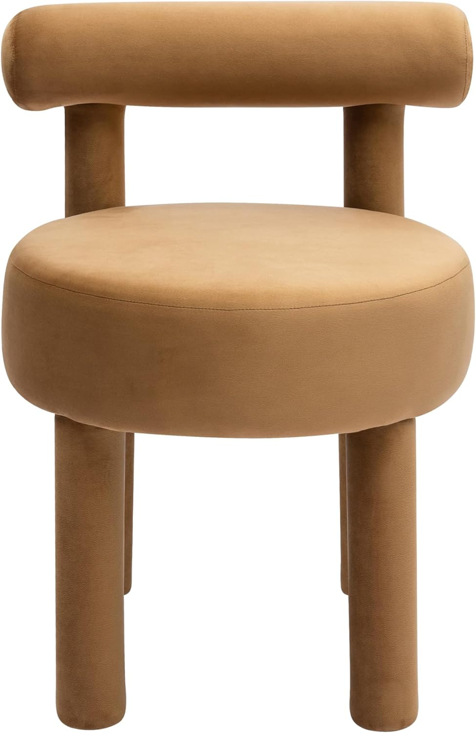 Tov Furniture Carmel Round Upholstered Chair (Velvet, Cognac) | Amazon (US)