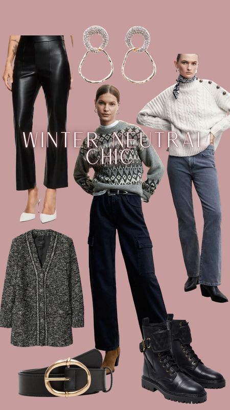 Chic winter neutrals on sale #winterstyle #affordablefashion #leatherpants 

#LTKstyletip #LTKGiftGuide #LTKsalealert