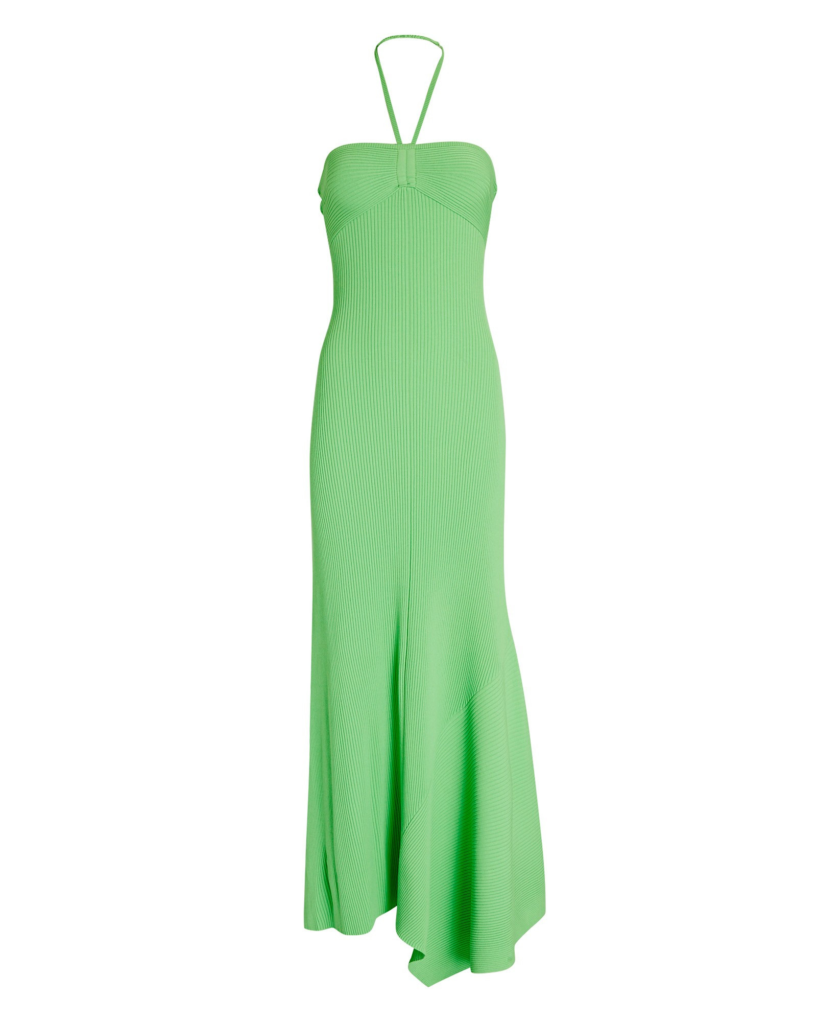 A.L.C. Sofia Halter Maxi Dress, Green M | INTERMIX