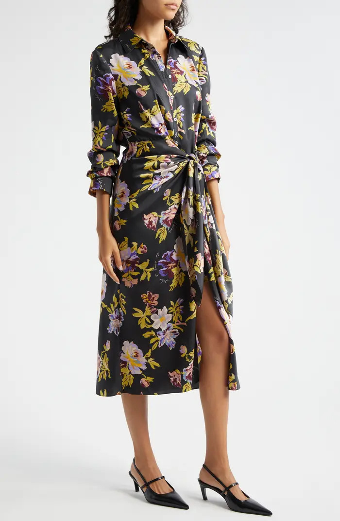 Brigitte Floral Midi Shirtdress | Nordstrom