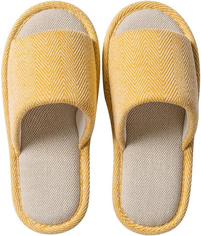 Fabric Slippers Indoor and Outdoor Slippers, Non-Slip Four Seasons Soft Bottom Slippers, Couple S... | Amazon (US)