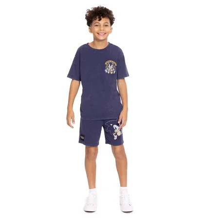 Sonic the Hedgehog Boys Short Sleeve Graphic Tee and Shorts Set, 2-Piece, Sizes 4-16 | Walmart (US)