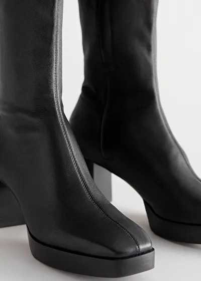 Heeled Knee High Leather Boots | & Other Stories (EU + UK)