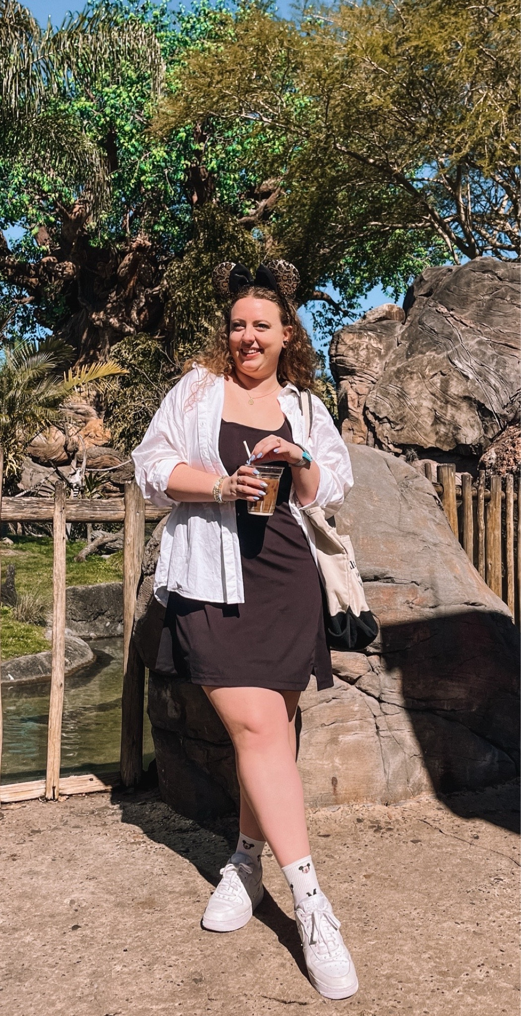 Wearing size XL in the button down, for oversized fit, and size L in the dress (TTS)! Ears are shopdisney, tote bag is vintage from eBay. 

#LTKstyletip #LTKmidsize #LTKfindsunder50