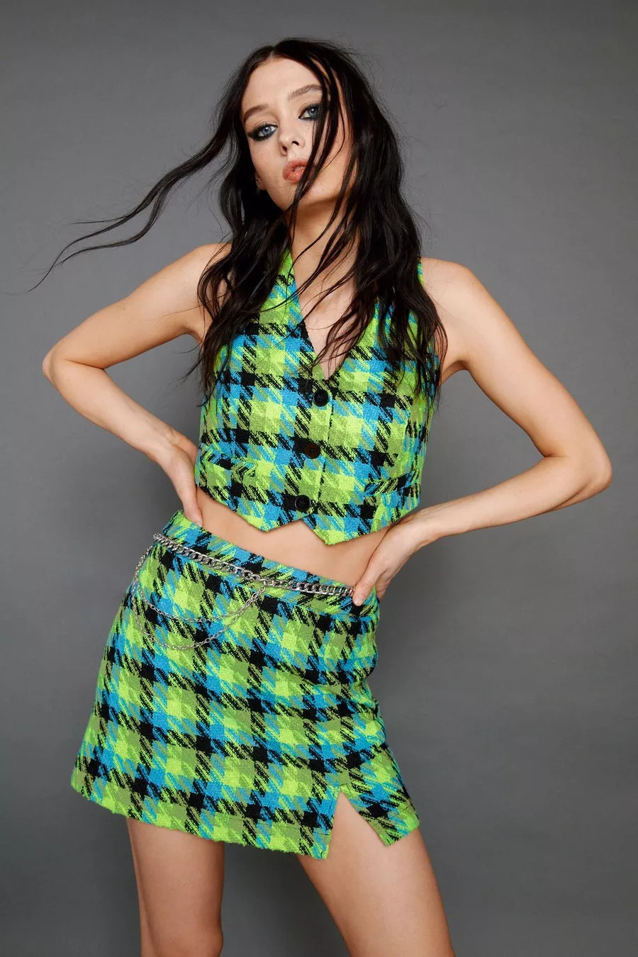 Premium Boucle Tailored Mini Skirt | Nasty Gal (US)