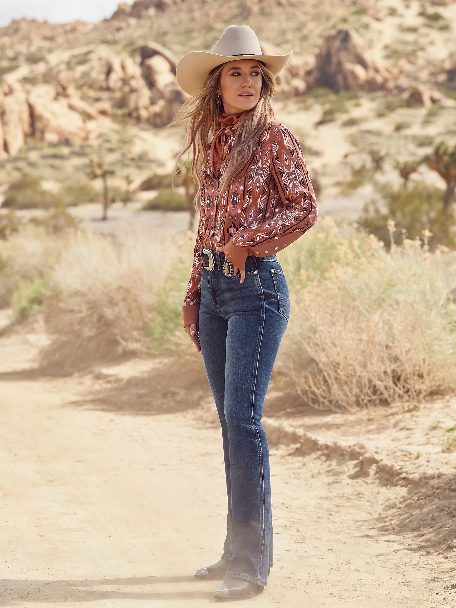 Wrangler x Lainey Wilson Baskin Blue Boot Huggers in Baskin Blue Wash | Wrangler