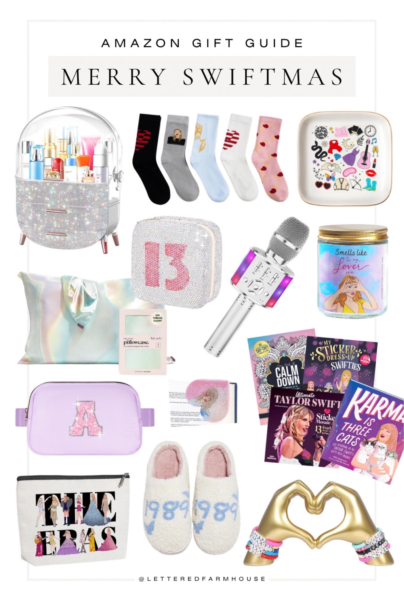 Looking for the perfect Taylor Swift-inspired Christmas gifts? Check out this ultimate Amazon gift guide for girls, tweens, and teens! From cute ‘The Eras’ merch to cozy ‘1989’ slippers, fun karaoke mics, sticker books, and more, these Taylor Swift-themed gifts are sure to make any Swiftie’s holiday sparkle. Perfect for stocking stuffers or under the tree, find all the must-have items to celebrate Merry Swiftmas in style! #TaylorSwiftGifts #ChristmasGifts #SwiftieChristmas #AmazonFinds #StockingStuffersForGirls #TweenGifts

#LTKGiftGuide #LTKHoliday #LTKKids