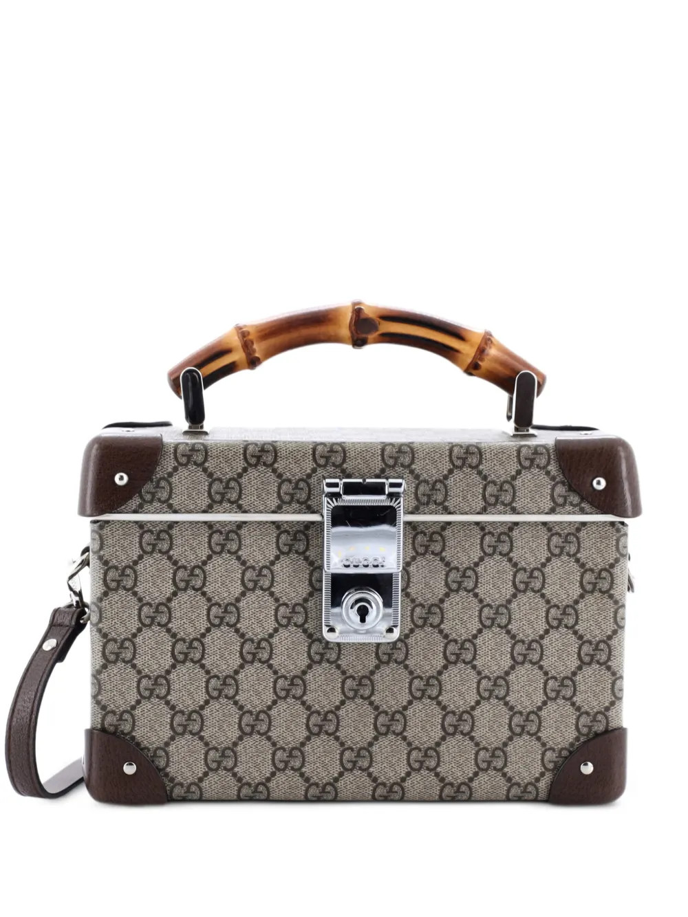 Bamboo Globe-Trotter Vanity Case GG Coated Canvas satchel | Farfetch Global