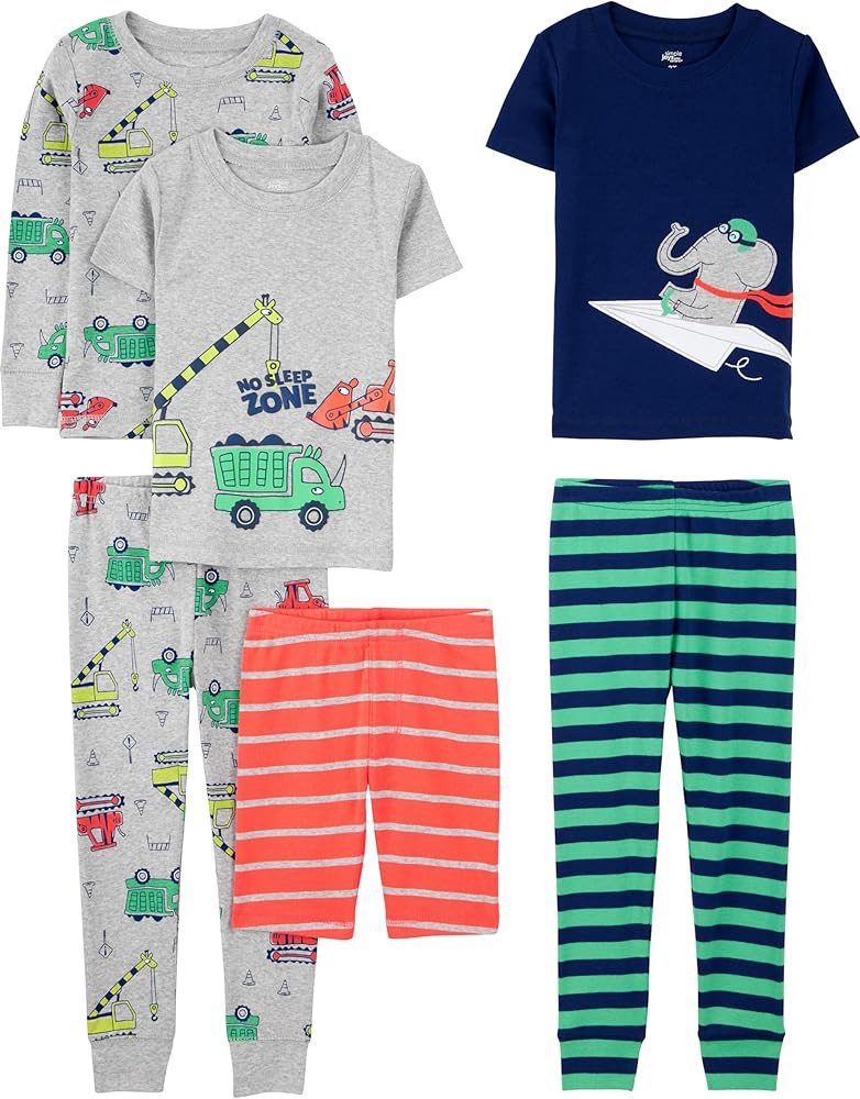 Simple Joys by Carter's Boys' 6-Piece Snug Fit Cotton Pajama Set | Amazon (US)