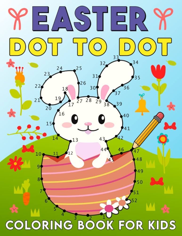 Easter Dot to Dot Coloring Book for Kids: Large Print Easy Connect the Dots Puzzle Book with East... | Amazon (US)