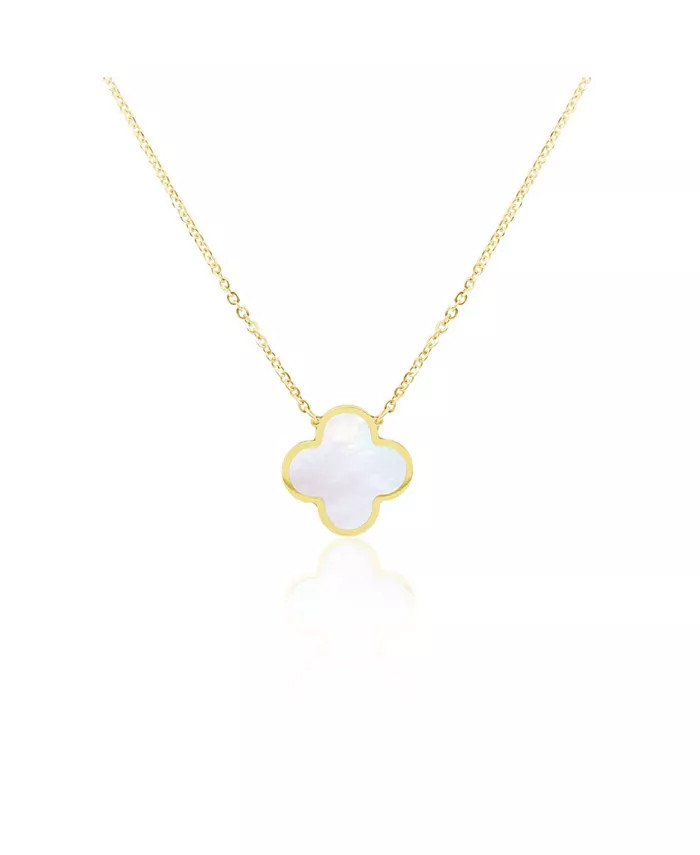 Extra Large Mother of Pearl Single Clover Necklace | Macy's