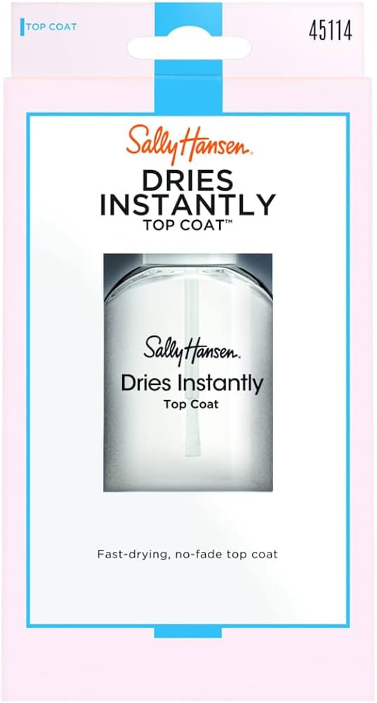 Sally Hansen Dries Instantly Top Coat Nail Polish for Women, No Fade, 0.45 Fl Oz, Fast Drying Nai... | Amazon (US)