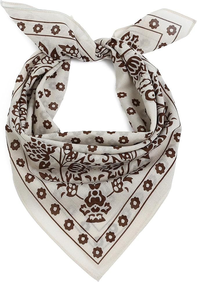 Isurrender Soft 100% Cotton Large 25"× 25" Bandana for Women & Men Multi-purpose Lightweight Nec... | Amazon (US)