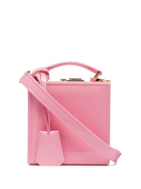 pink patent leather box bag | Farfetch (US)