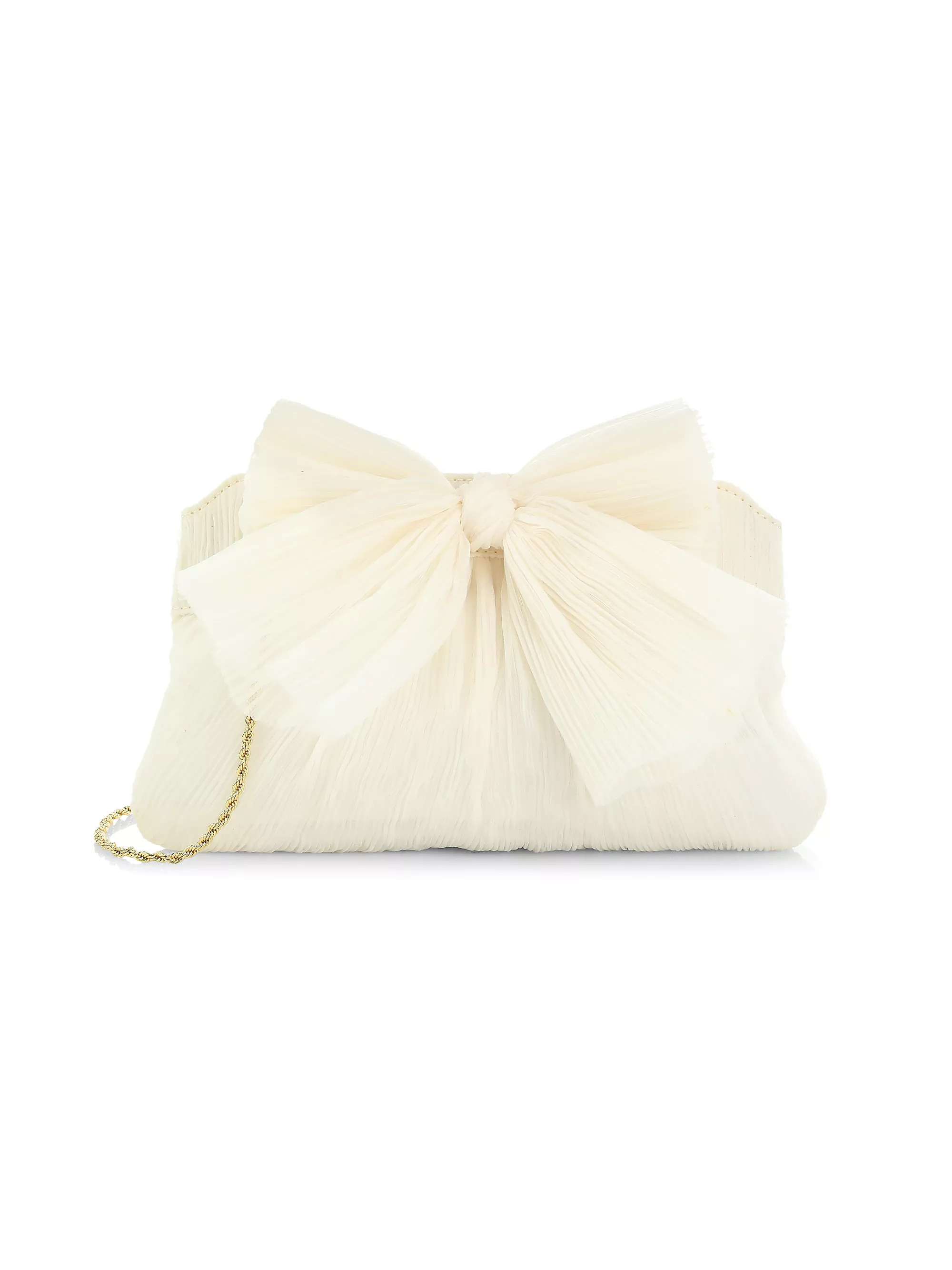 Rayne Bow Pleated Frame Clutch | Saks Fifth Avenue