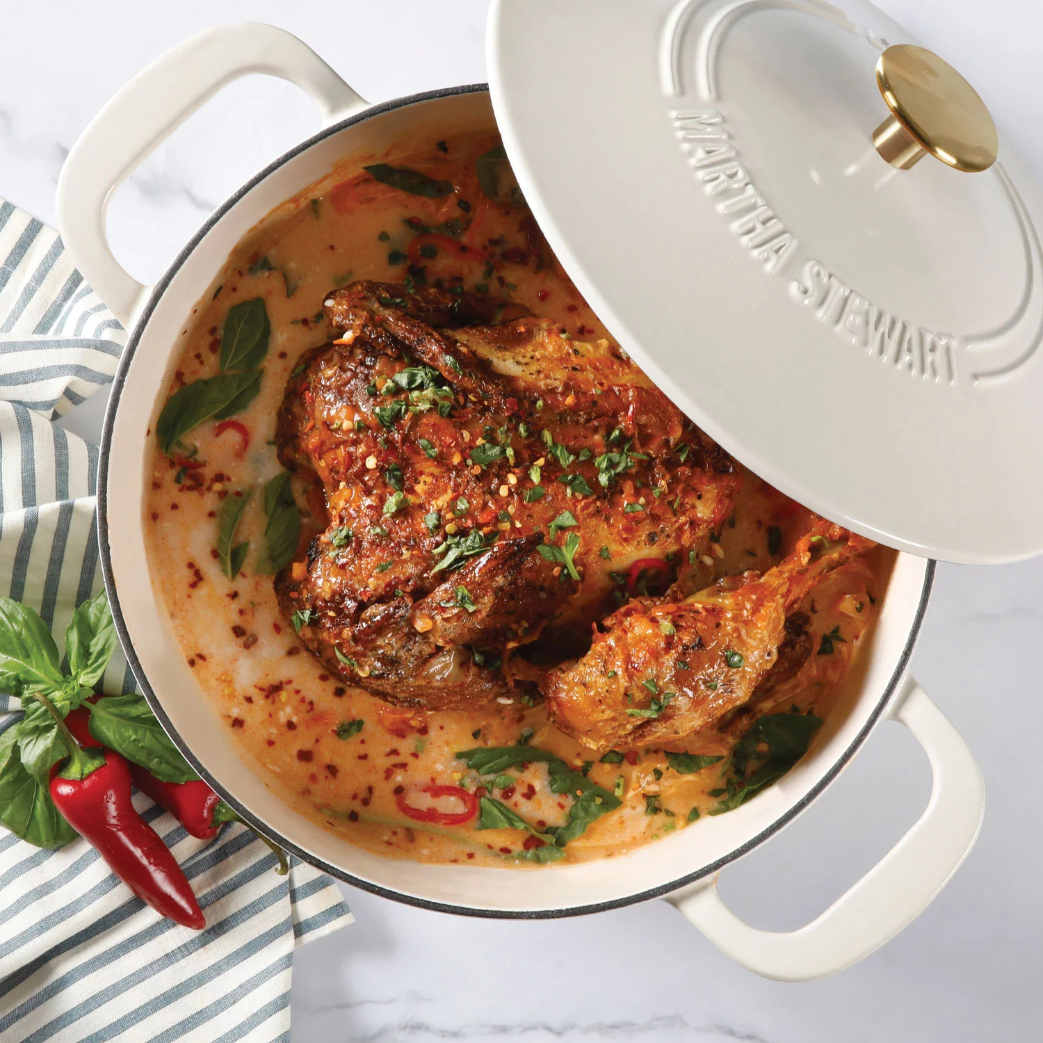 Martha Stewart 7-Quart Enamel on Cast Iron Dutch Oven (Assorted Colors) | Sam's Club