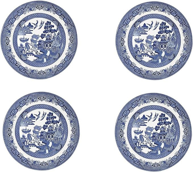 Churchill Blue Willow Dinner Plate 10", Set Of 4, Made In England | Amazon (US)
