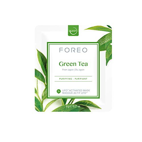 FOREO Green Tea UFO Activated Facial Mask for Blemish-Prone Oily Skin, 6 pack, Purifying, Antioxidant, Moisturizing, Green Tea & Ulmus Extract, Cruelty-Free, Clean Formula, Compatible with UFO 2 & UFO | Amazon (US)