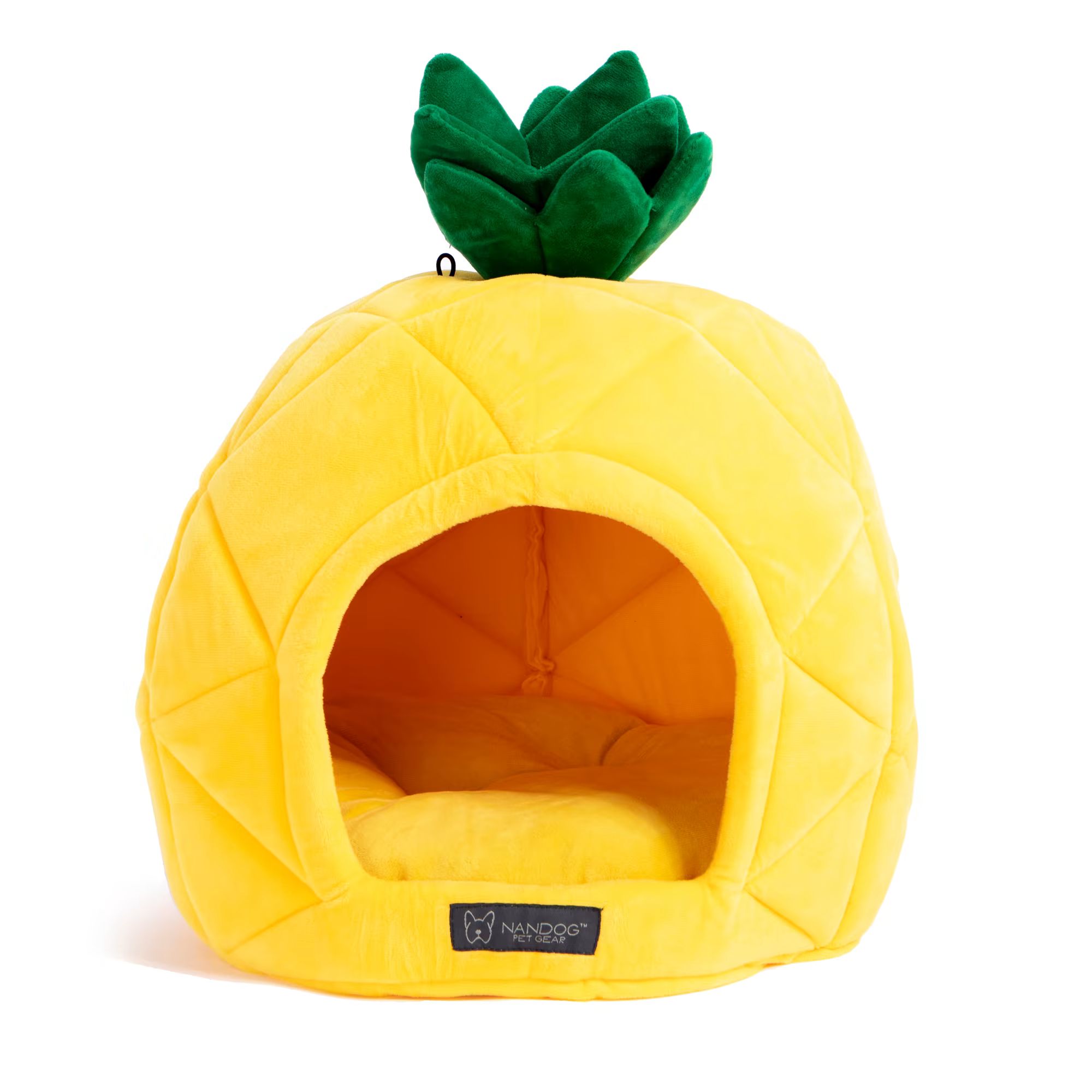 Nandog Pet Gear Yellow Pineapple Pet Bed, 16" L X 15" W X 15" H | Petco
