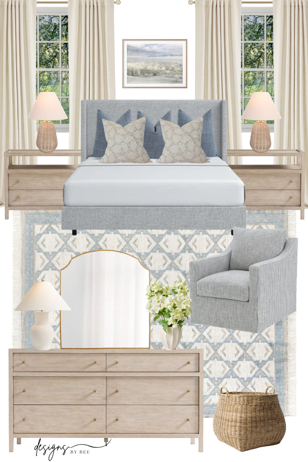 #coastaltransitional #lightandairybedroom #grandmillennialdecor #bedroominspo #traditionalhomedecor #blueandwhitedecor #primarybedroom #bedroomstyling #LTKhome #interiorstyling 

 #LTKHome