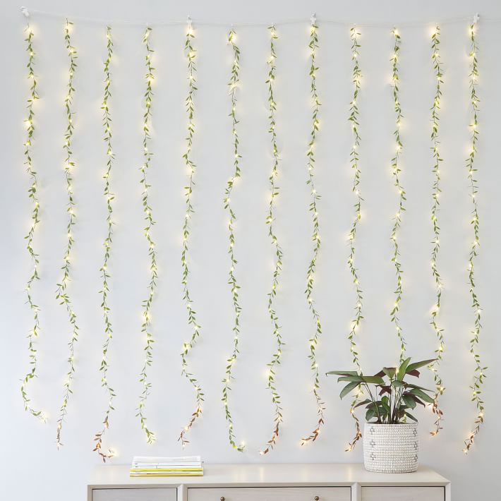 Curtain Leaf Waterfall String Lights | Pottery Barn Teen
