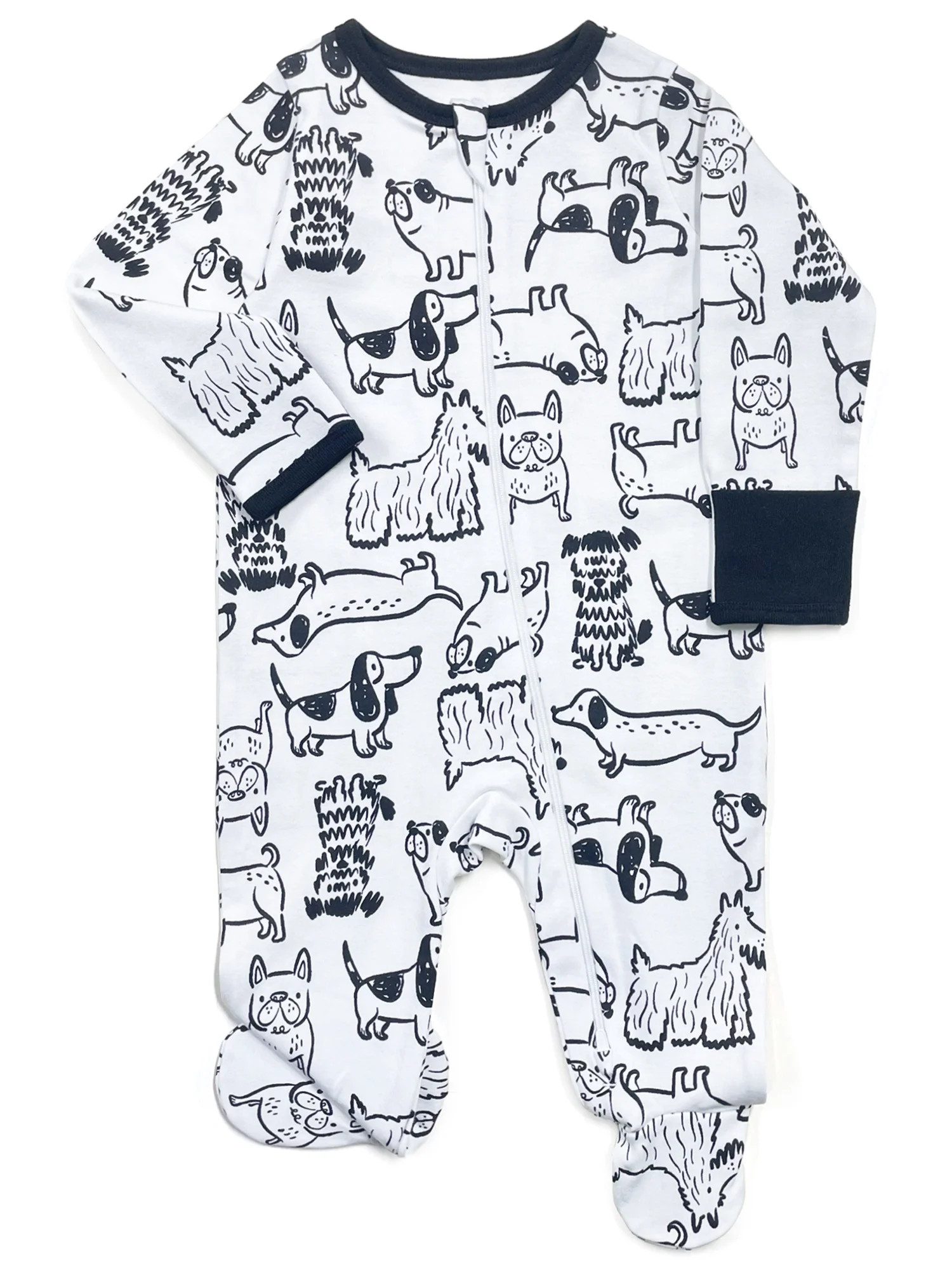 Wonder Nation Baby Gender Neutral Zip Front Footed Sleep N Play Pajamas, Sizes Preemieie-6/9 Mont... | Walmart (US)