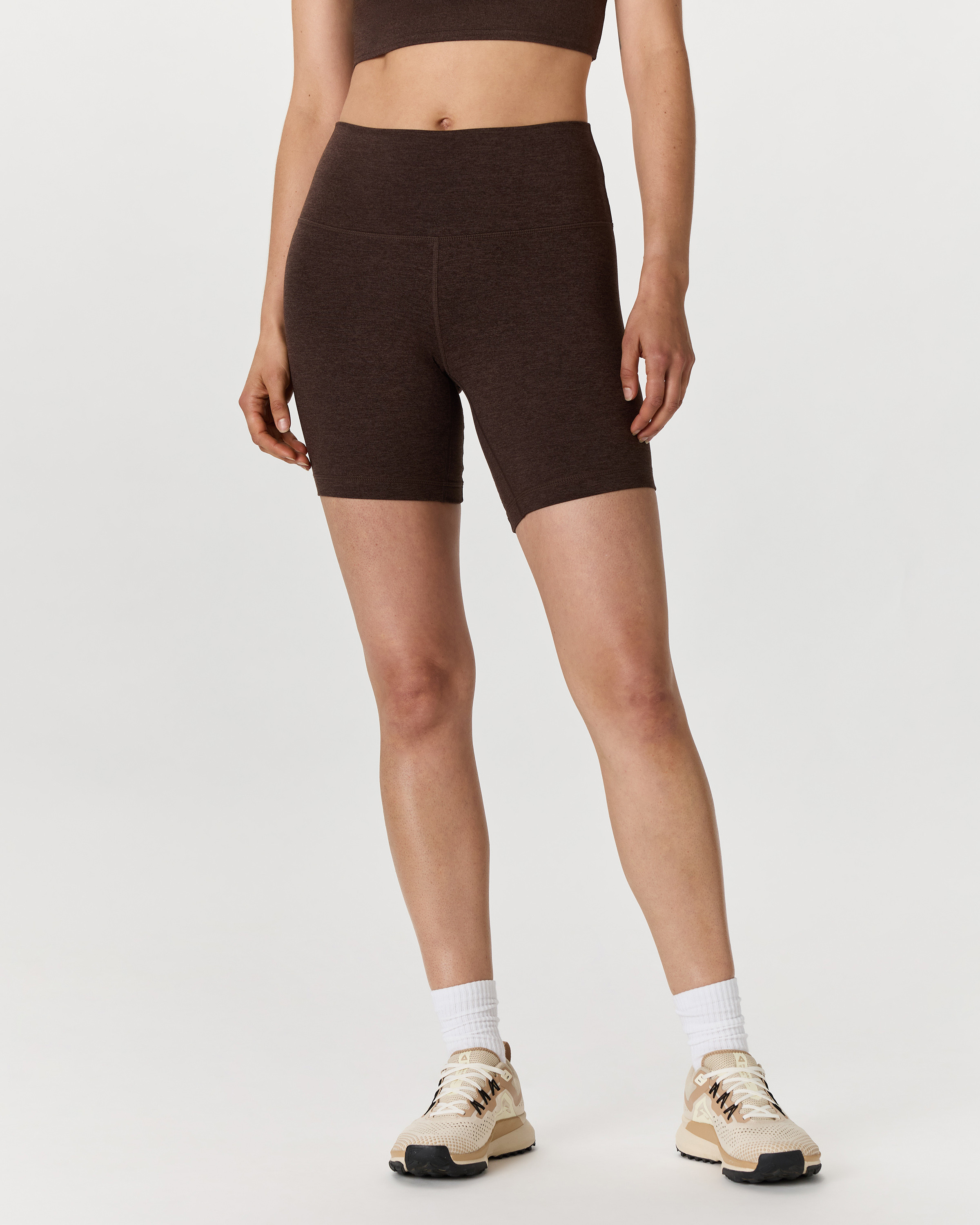 Quince | Women's Ultra-Soft Bike Short in Heather Espresso, Size Medium, Recycled Polyester | Quince