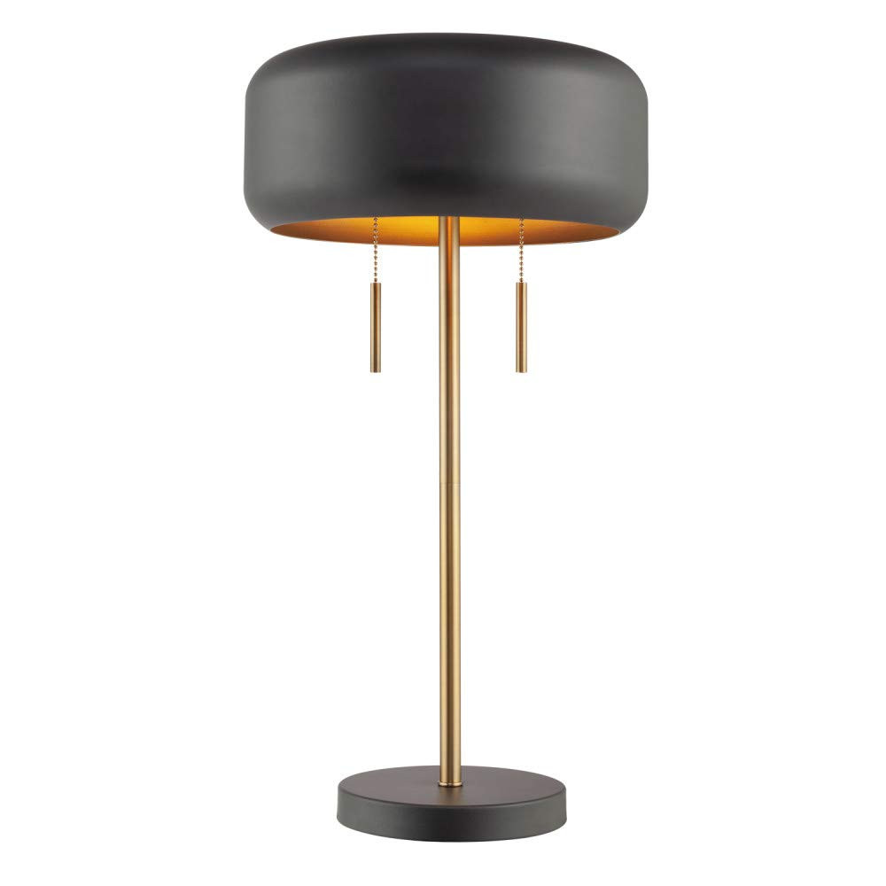 Globe Electric 67347 22" 2-Light Table Lamp, Metallic Dark Gray, Table Lamp for Living Room, Dual... | Amazon (US)