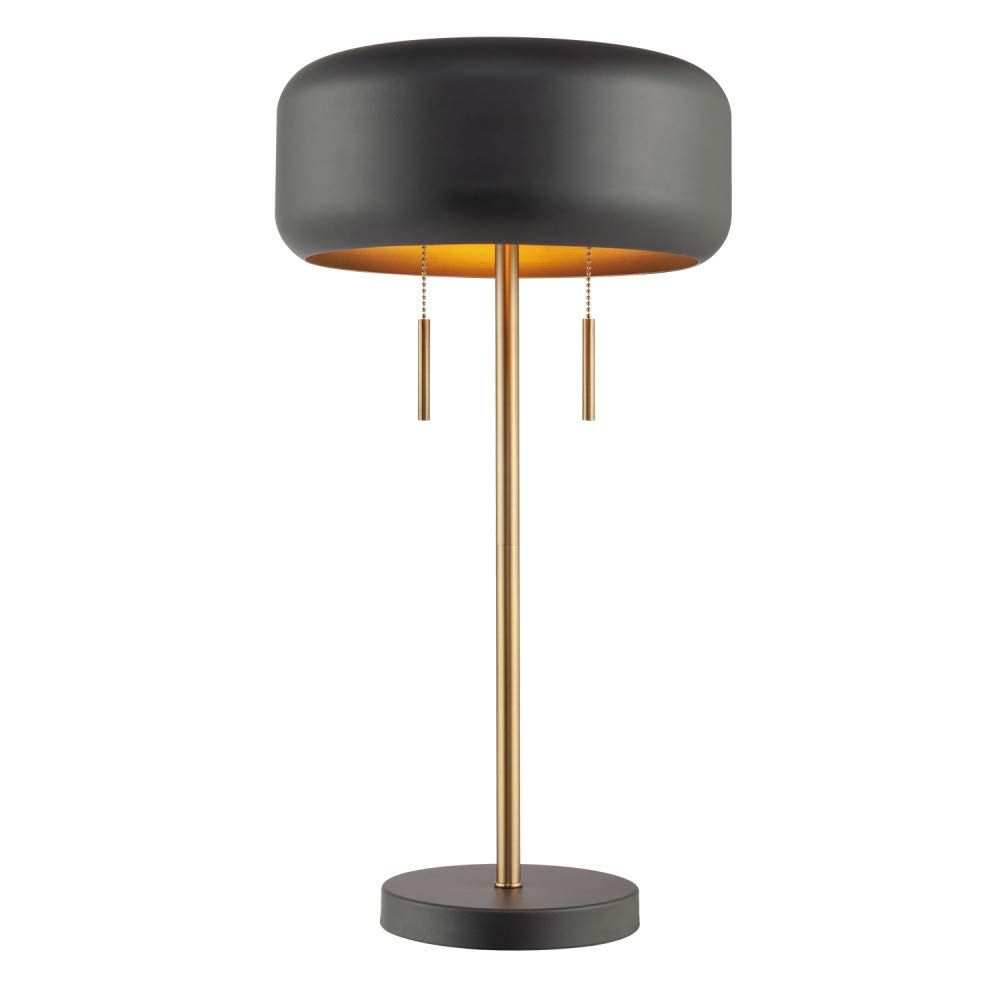 Globe Electric 67347 22" 2-Light Table Lamp, Metallic Dark Gray, Table Lamp for Living Room, Dual... | Amazon (US)