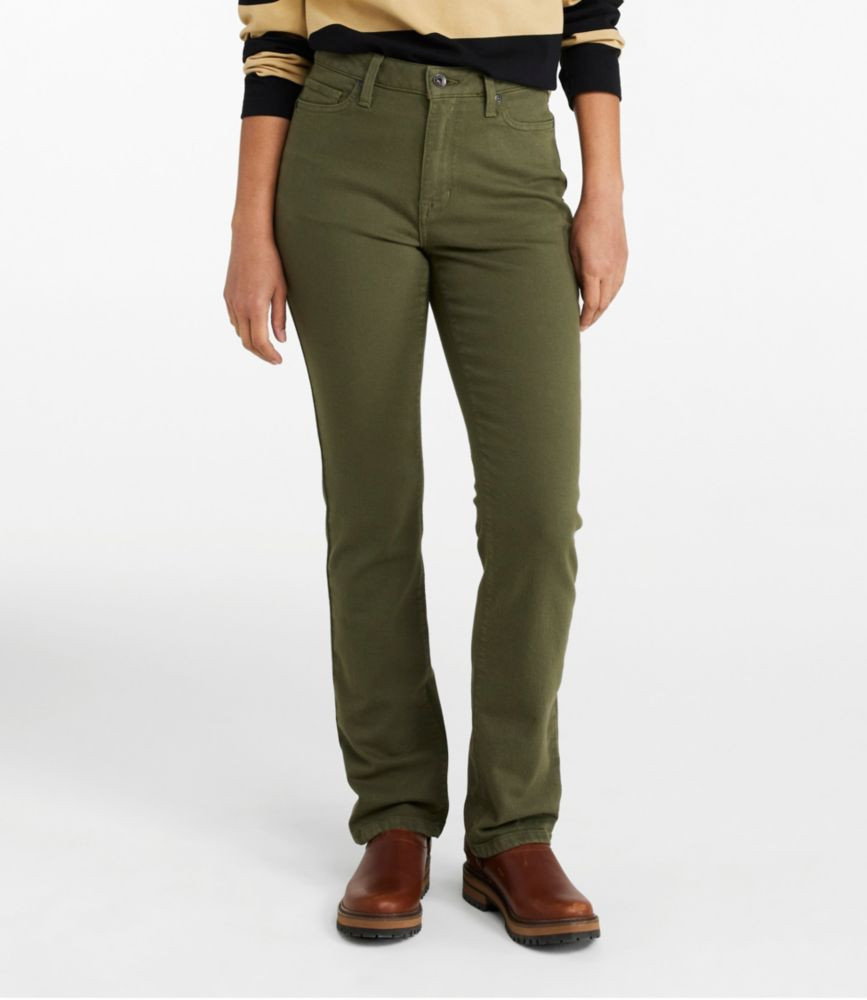 Women's True Shape Jeans, High-Rise Slim-Leg Colors Kelp Green 4, Denim L. L.Bean | L.L. Bean