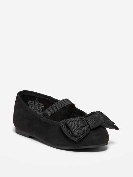 Faux-Suede Bow Ballet Flats for Toddler Girls | Old Navy (US)