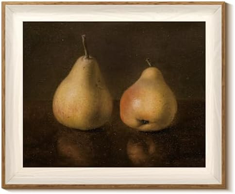 InSimSea Framed Canvas Wall Art Fall Pear Vintage Autumn Art Work for Kitchen Wall Decor Fruits S... | Amazon (US)