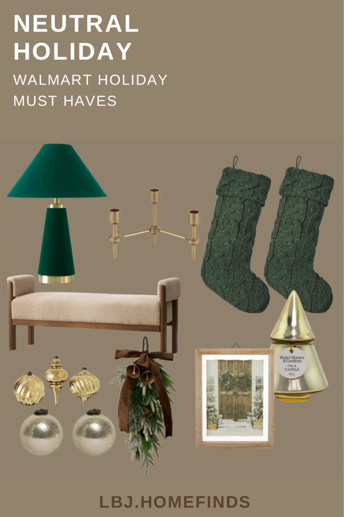 All the fave Walmart finds for a subtle with a hint of green holiday decor this year ✨ and who doesn’t love a good budget find too👏🏻

#LTKSeasonal #LTKHome #LTKHoliday