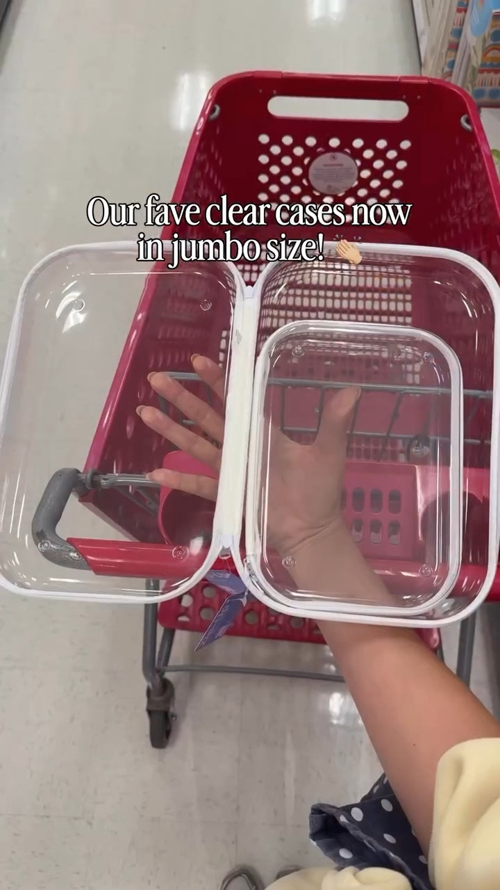 Our fave clear hard cases are back now in jumbo size! Perfect for absolutely anything! #targetfinds

#LTKmomlife #LTKTravel #LTKBeauty