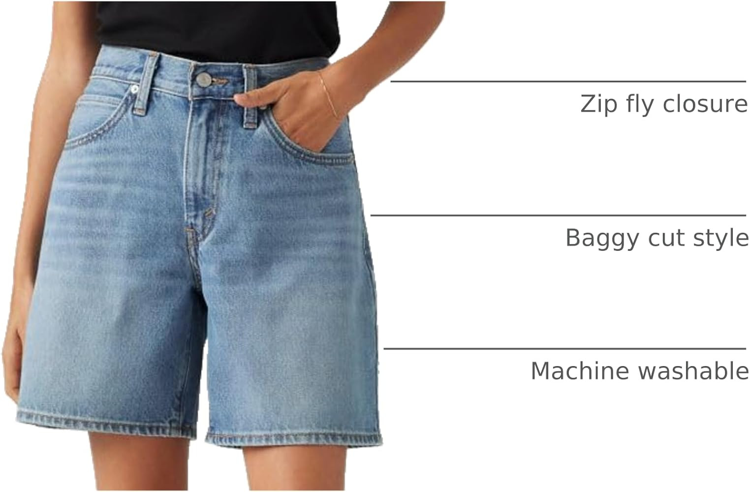 Levi's Women's 94 Baggy Shorts | Amazon (US)