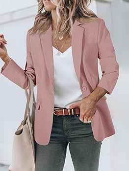 Cicy Bell Womens Casual Blazers Open Front Long Sleeve Work Office Suit Jackets Blazer | Amazon (US)