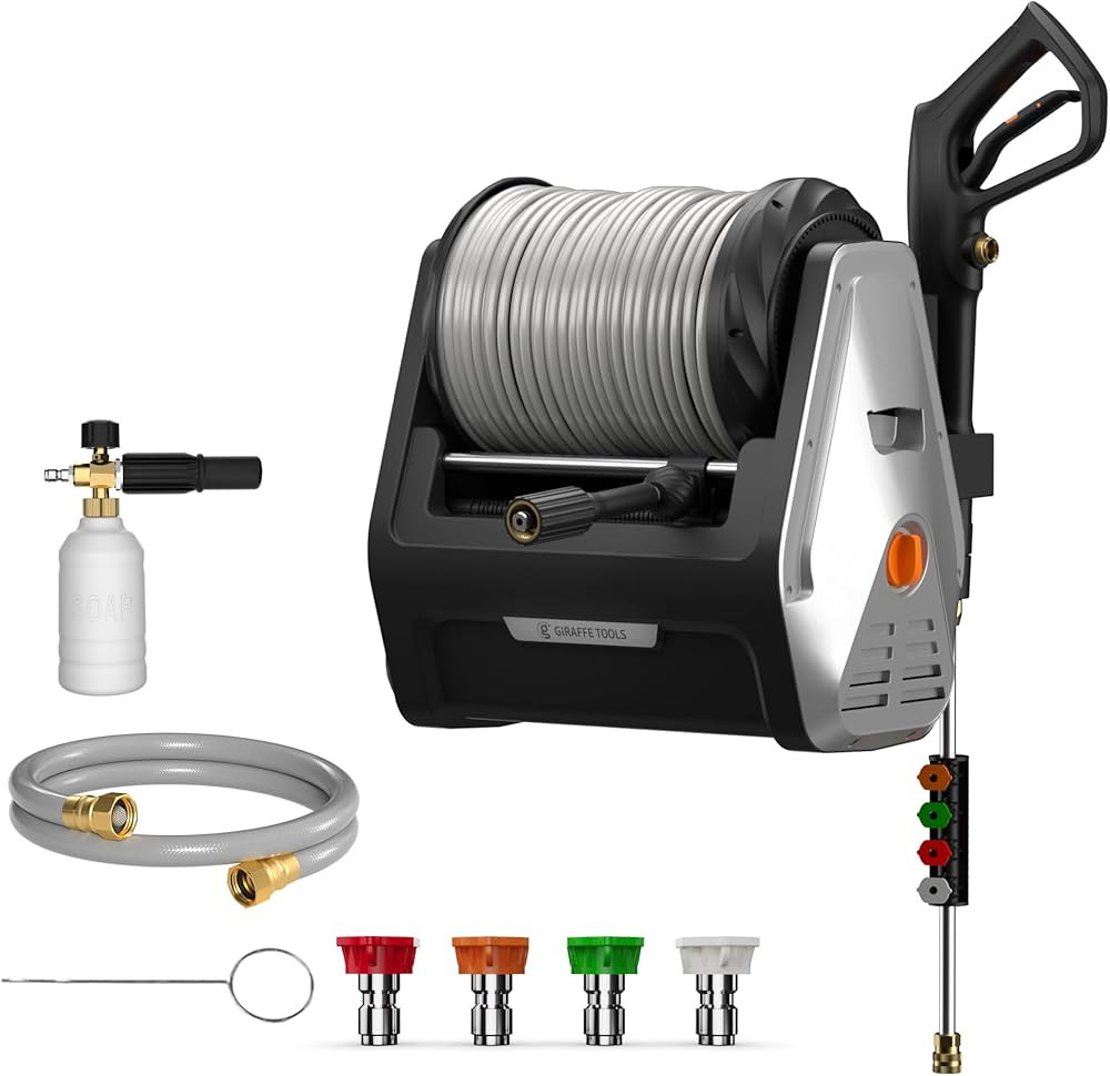 Giraffe Tools Wall Mounted Pressure Washer Plus with Upgraded 1800W Motor, Max 2900 PSI, 2.2 GPM ... | Amazon (US)