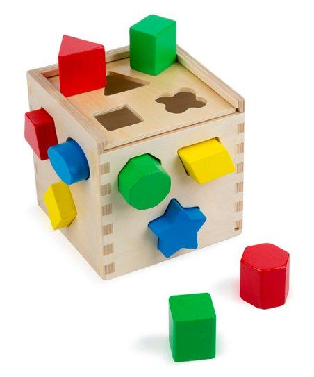 Shape-Sorting Cube Wooden Set | Zulily