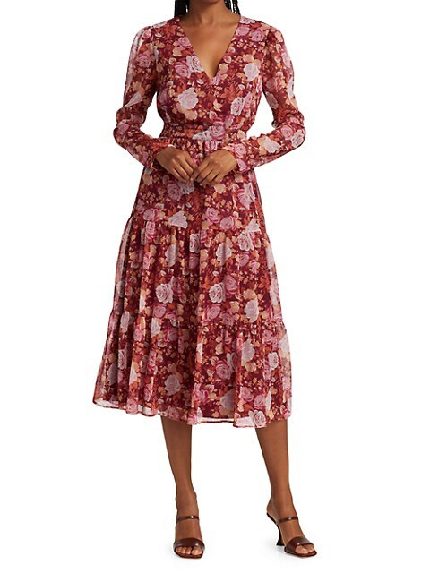 Roxanne Floral Midi-Dress | Saks Fifth Avenue