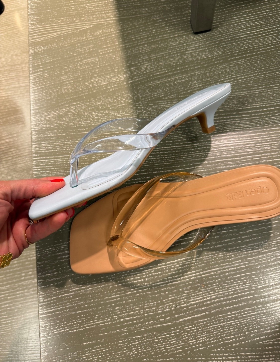 Such a chic little heel for spring and summer, minimal, flattering, and goes with everything. The clear strap gives that effortless, barely-there look.

clear heels, kitten heels, summer shoes, neutral heels, minimal style, dressy sandals, vacation shoes, chic basics, spring style, themominstyle

#LTKootd #LTKTravel #LTKSeasonal