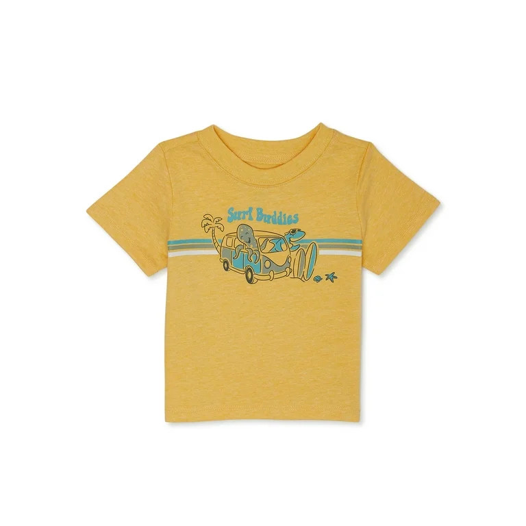 Garanimals Baby Boys Short Sleeve Graphic Tee, Sizes 0-24 Months | Walmart (US)
