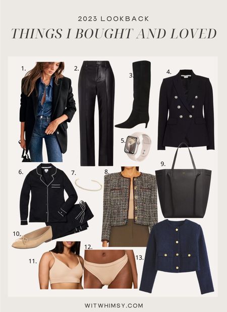 Favorite purchases of 2023!
Pajamas
Blazer
Cropped jacket
Leather pants
Tote bag

#LTKSeasonal