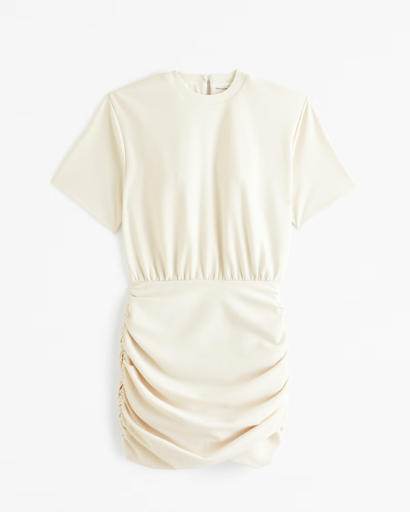 Ruched Knit Mini Dress | Abercrombie & Fitch (US)