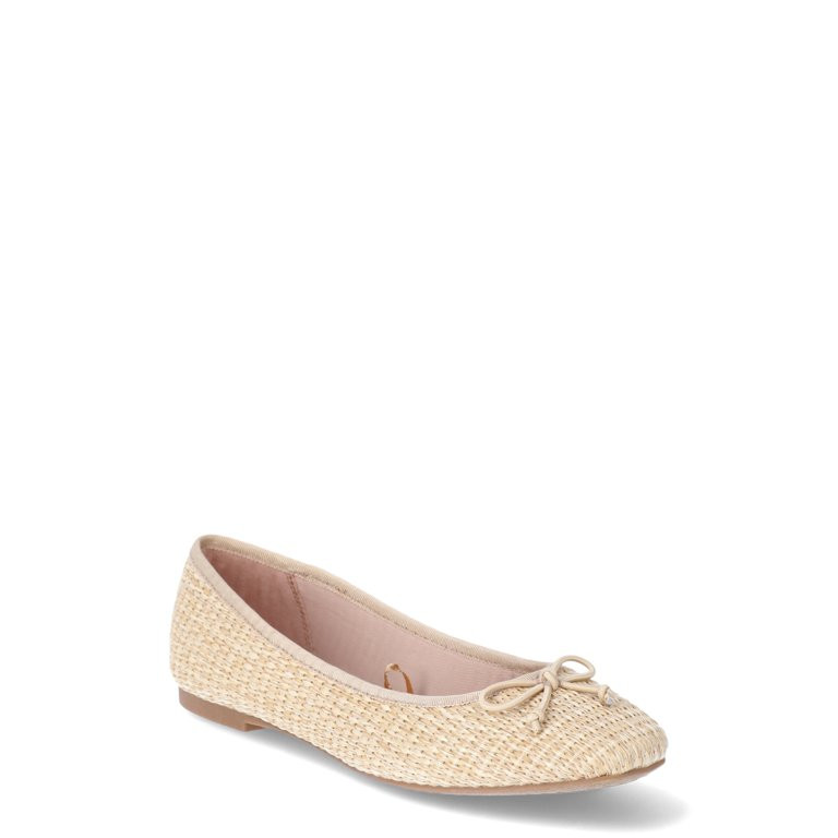 Time and Tru Womens String Bow Ballet Flats, Sizes 6-11 - Walmart.com | Walmart (US)