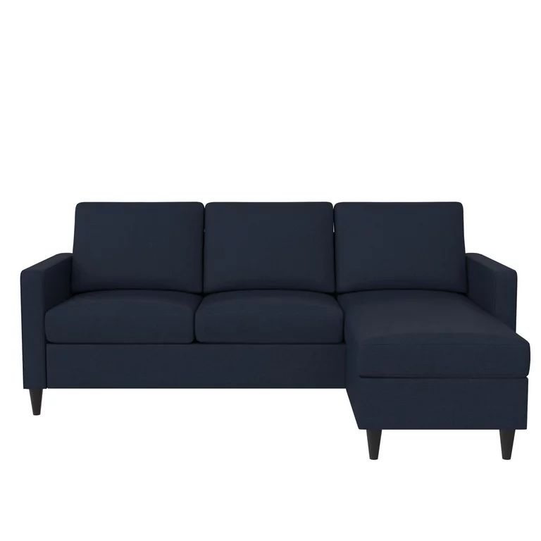 DHP Cooper Modern Sectional Sofa, Blue Linen - Walmart.com | Walmart (US)