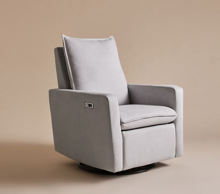 Paxton Small Spaces Manual & Power Swivel Recliner | Pottery Barn Kids