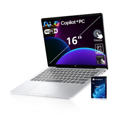HP OmniBook 5 16" AI Laptop, Touch 60Hz, Snapdragon X Plus 42, Adreno X1-45, 32GB RAM, 2TB SSD, Wi-Fi 6, W11P, Silver | Target