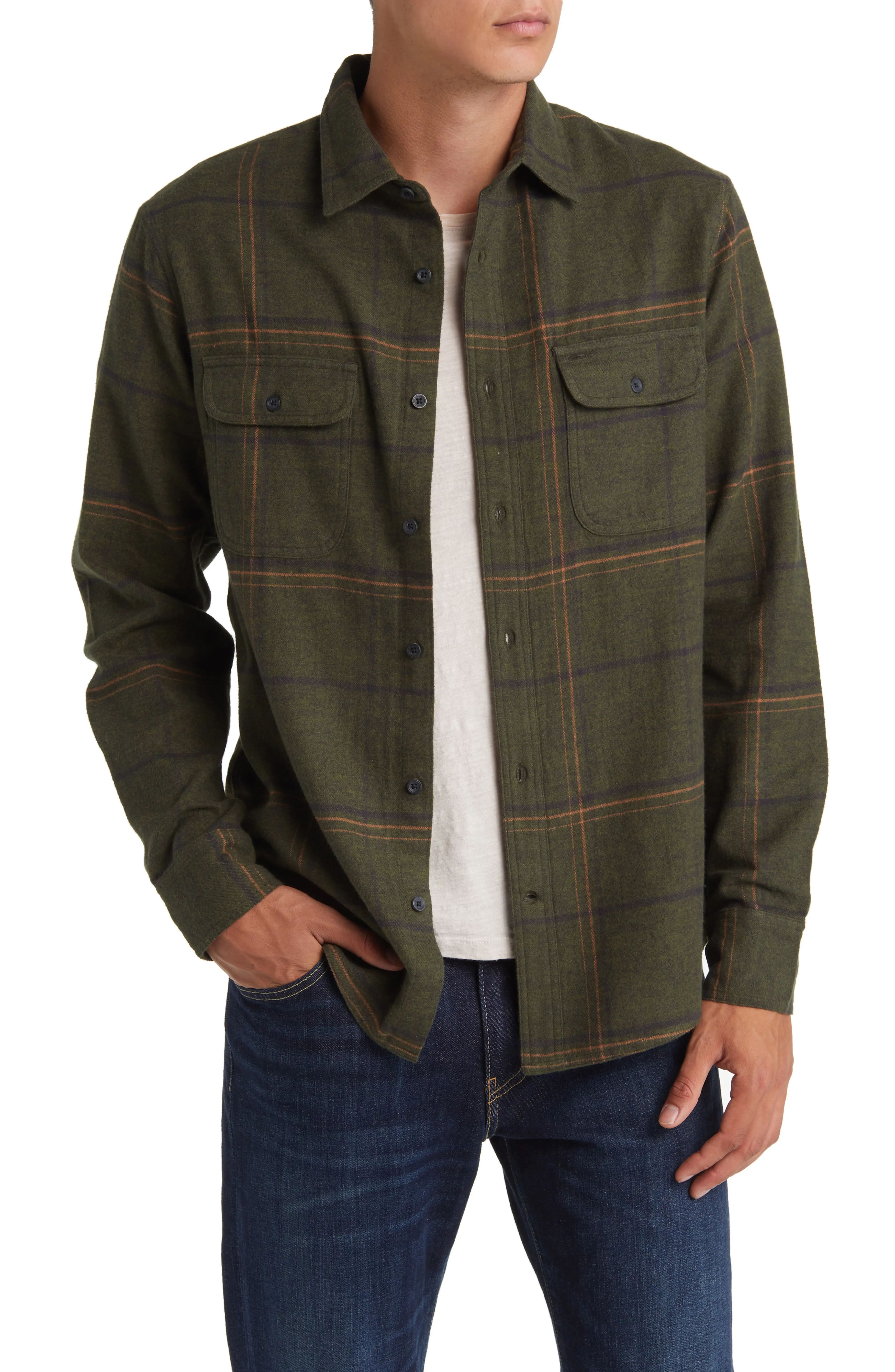 Trim Fit Plaid Flannel Shirt | Nordstrom