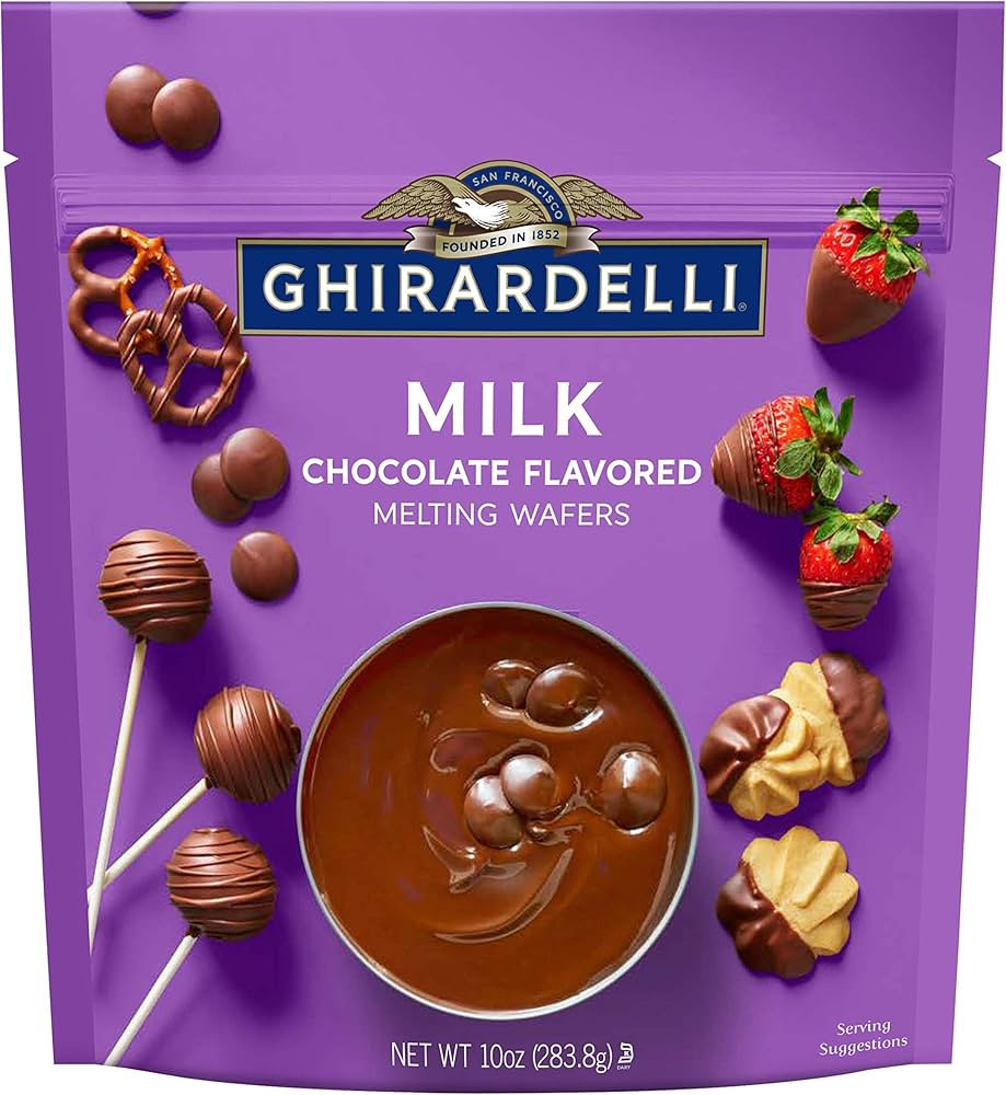 GHIRARDELLI Milk Chocolate Flavored Melting Wafers - 10 oz. (283.8g)​, 6 bags | Amazon (US)